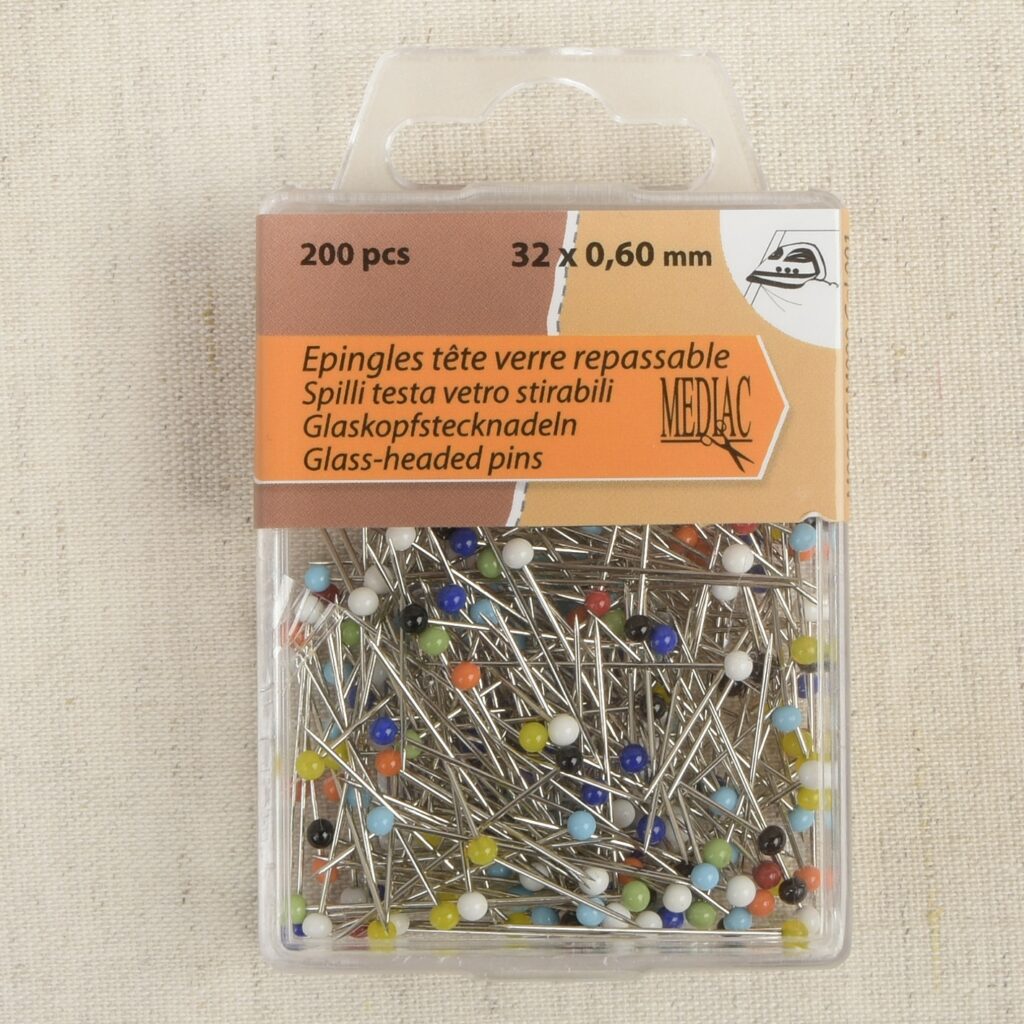Epingles Tête Verre Repassable