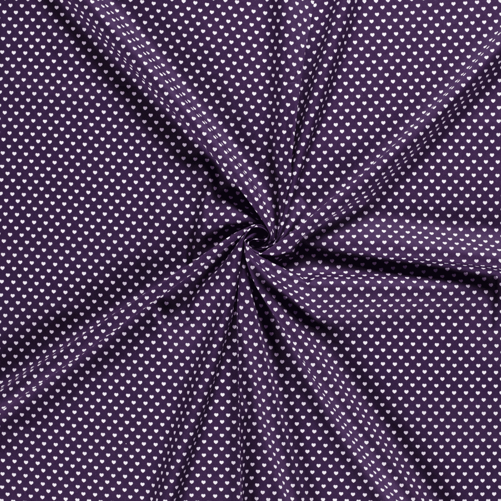 Popeline Coton – Motif Coeurs — vue 2