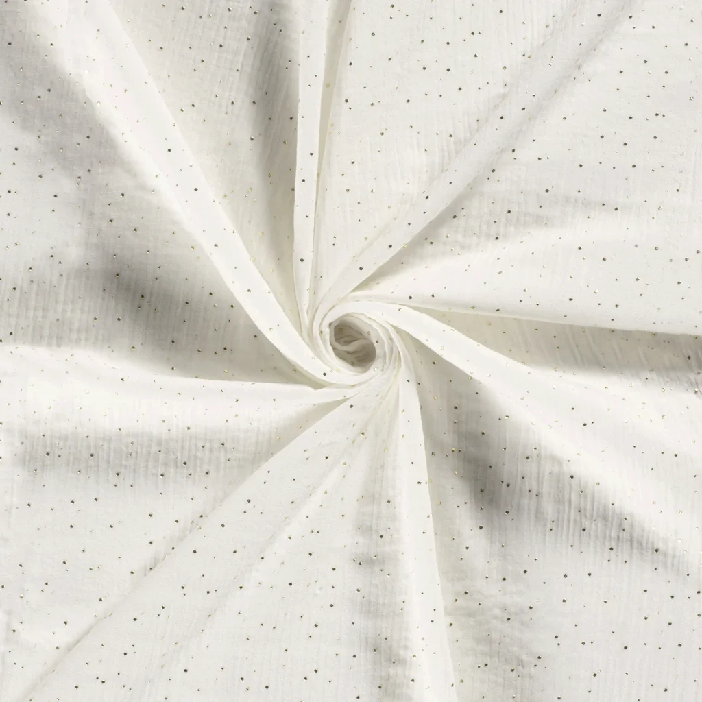 MOUSSELINE DOUBLE GAZE – Points dorés — vue 9