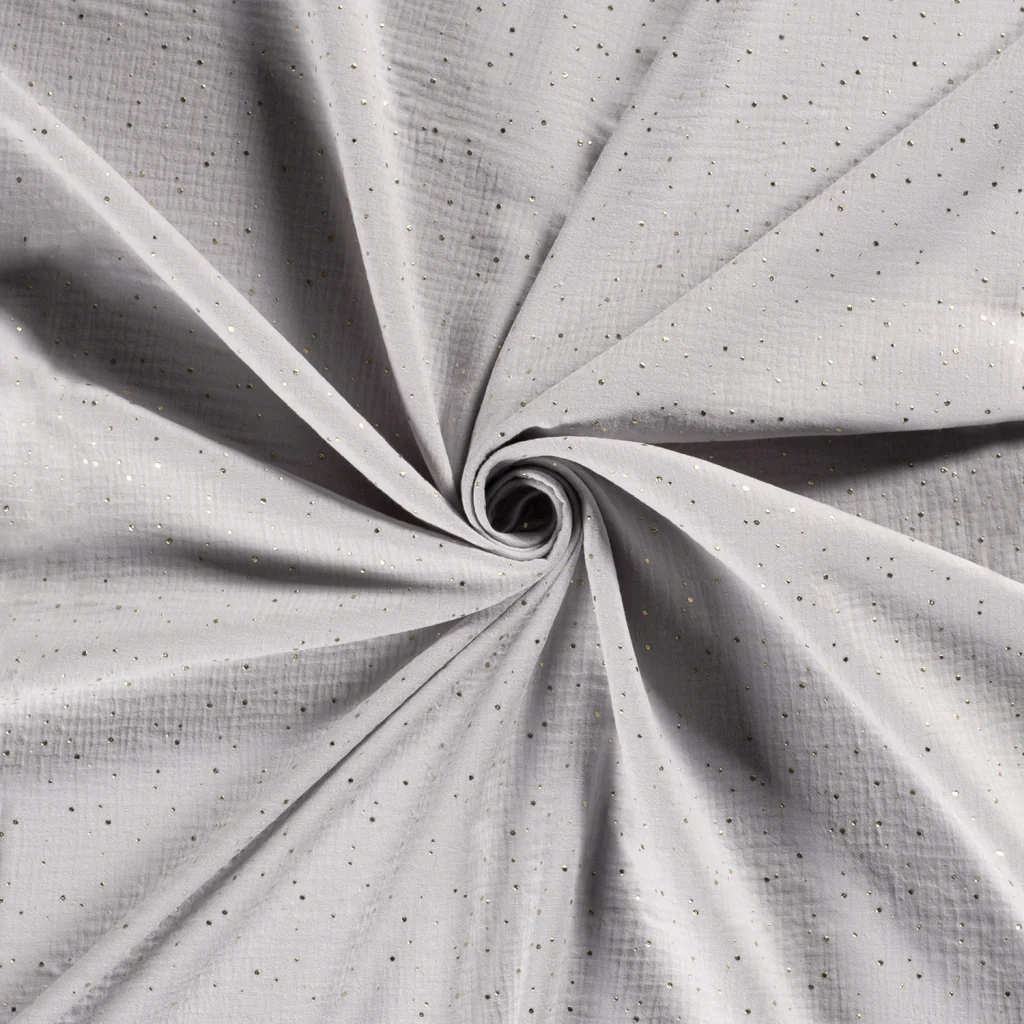 MOUSSELINE DOUBLE GAZE – Points dorés — vue 6