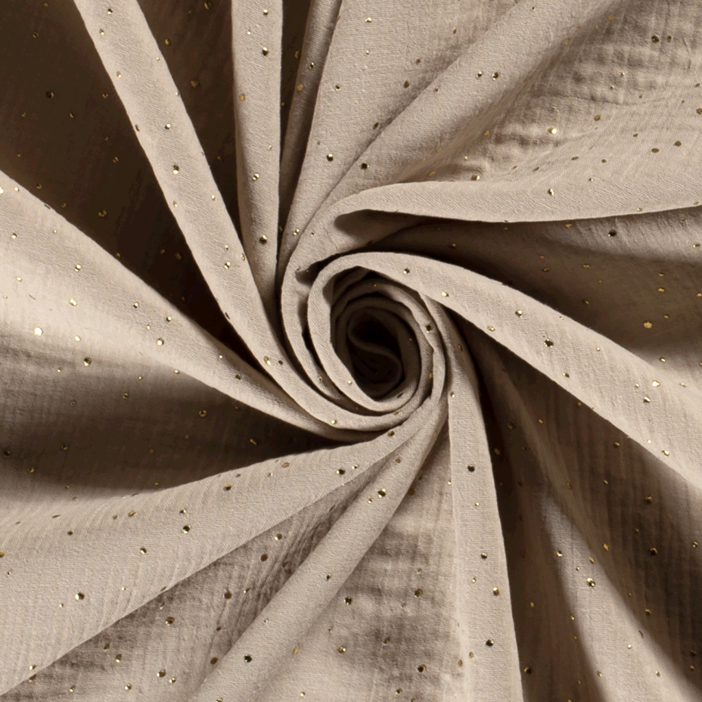 MOUSSELINE DOUBLE GAZE – Points dorés — vue 12