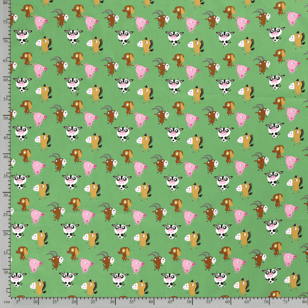 Popeline Coton – Motif Animaux De La Ferme — vue 6