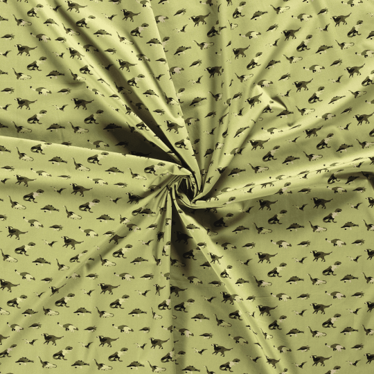 Popeline Coton – Motif Dinosaures — vue 3