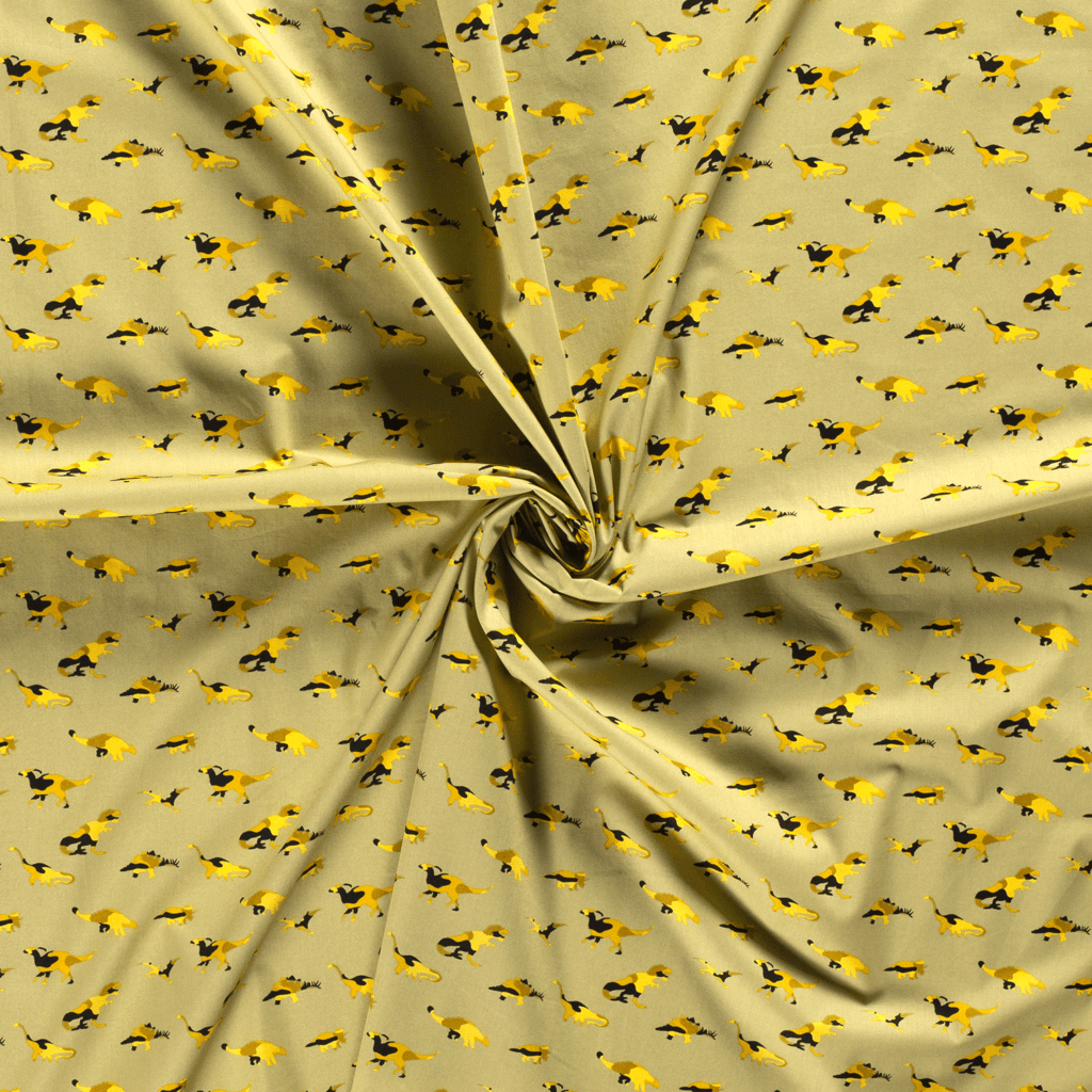 Popeline Coton – Motif Dinosaures