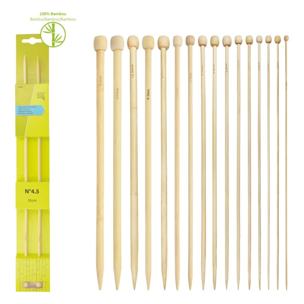 Aiguille À Tricoter Bambou 35Cm
