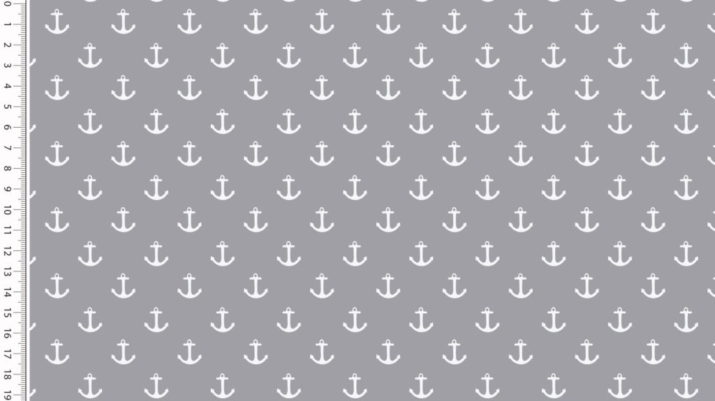 Popeline Coton – Motif Ancre Marine — vue 4