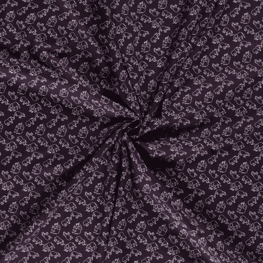 Popeline Coton – Motif Animaux Savane — vue 5