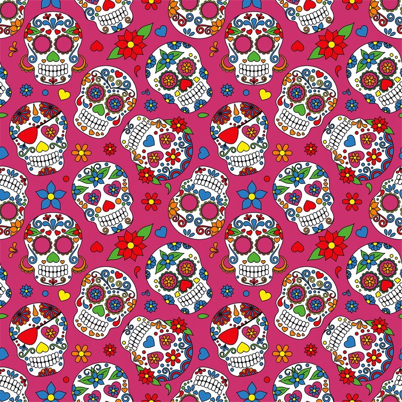 Jersey Coton - Motif Tete De Mort