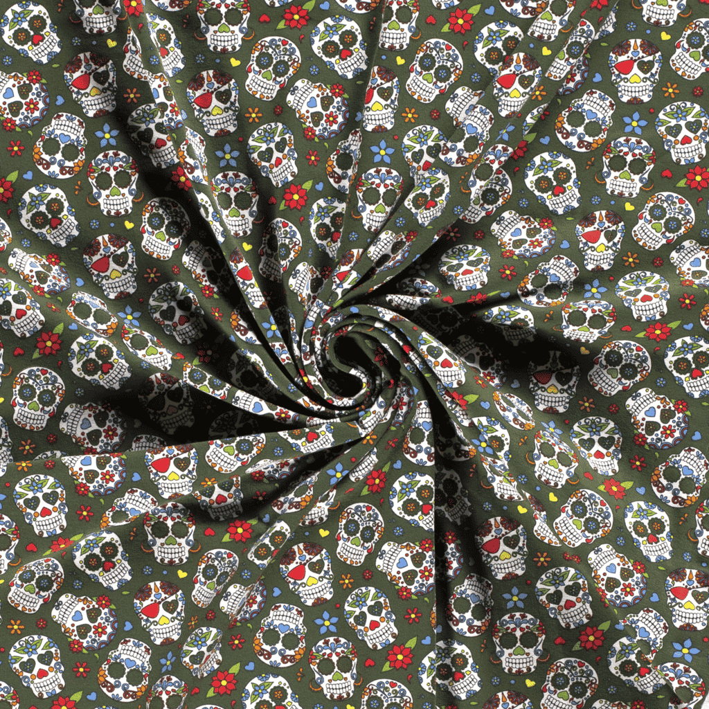 Jersey Coton – Motif Tete De Mort — vue 3