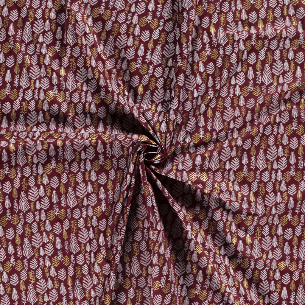 Popeline Coton – Motif Noël Sapins