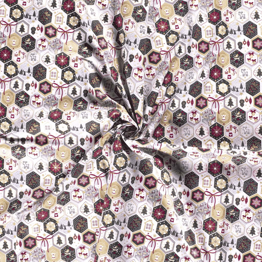 Popeline Coton – Motif Noël