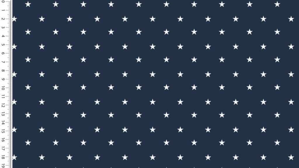 Popeline Coton - Motif Petites Étoiles