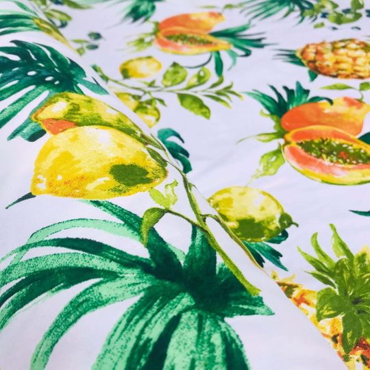 Coton Imprime Exotique Motif Fruits