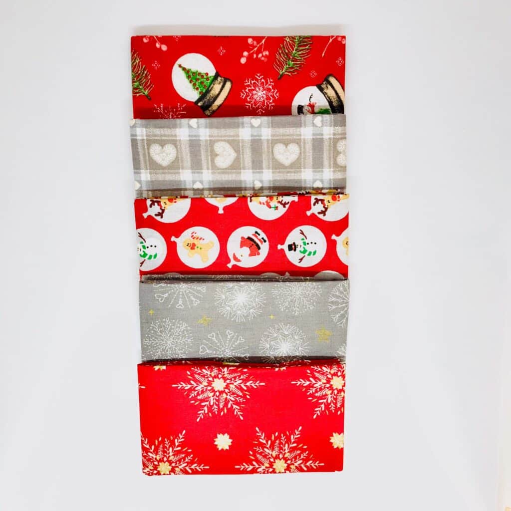 LOT DE 5 COUPONS COTON NOËL 45x55cm — vue 5