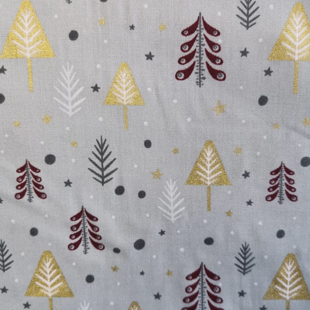 Popeline Coton – Motif Noël Sapin — vue 4