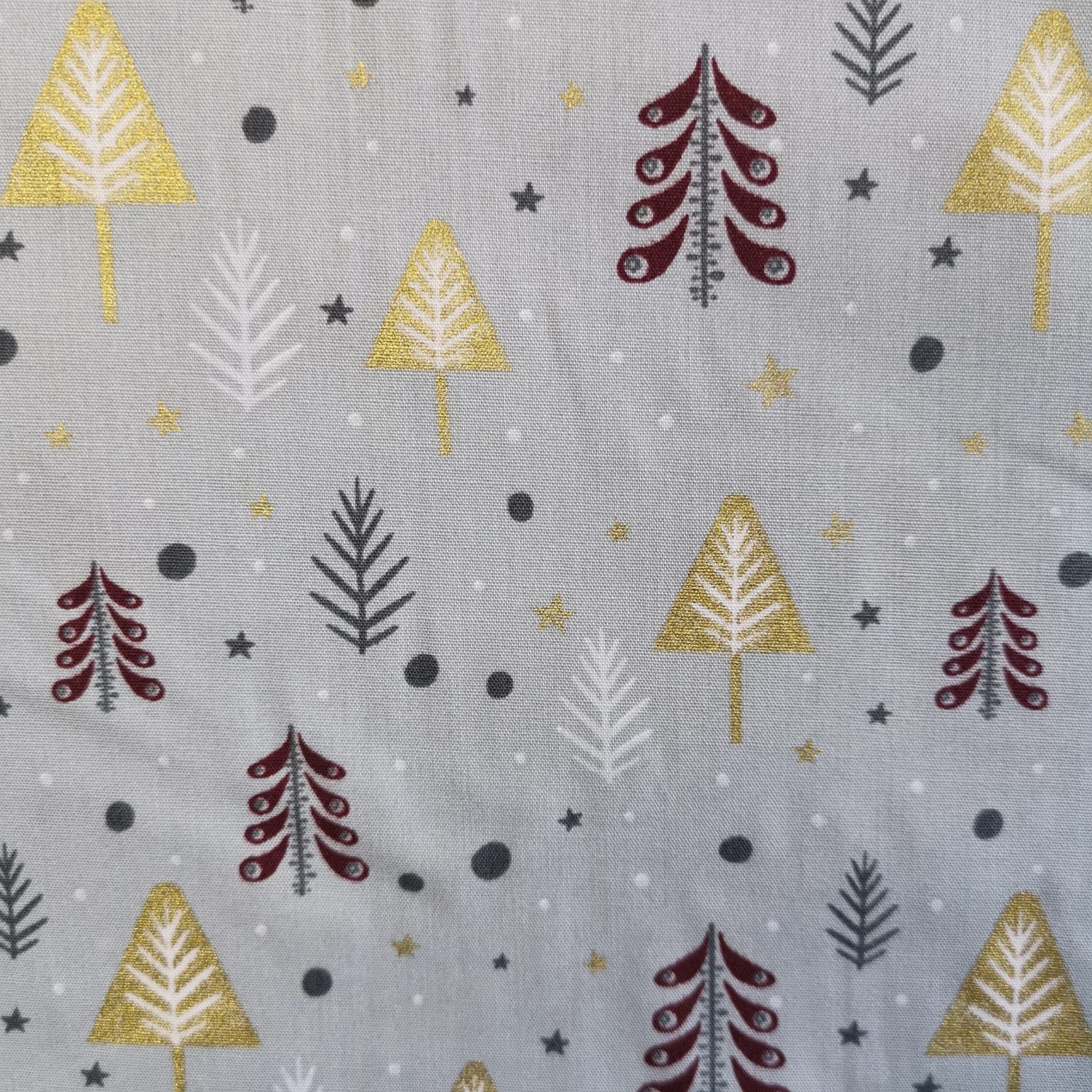 Popeline Coton – Motif Noël Sapin — vue 4