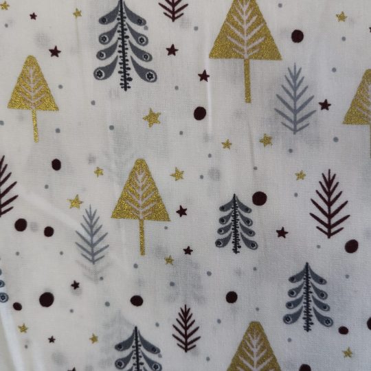 Popeline Coton – Motif Noël Sapin — vue 3