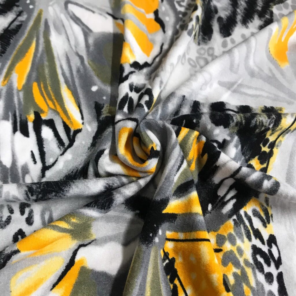 Tissu Viscose Elasthanne Imprime Papillons