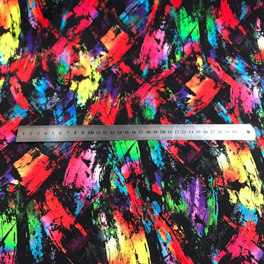 Tissu Viscose Imprime Peinture Abstraite — vue 5