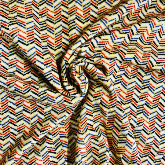 Tissu Jersey Motif Chevron