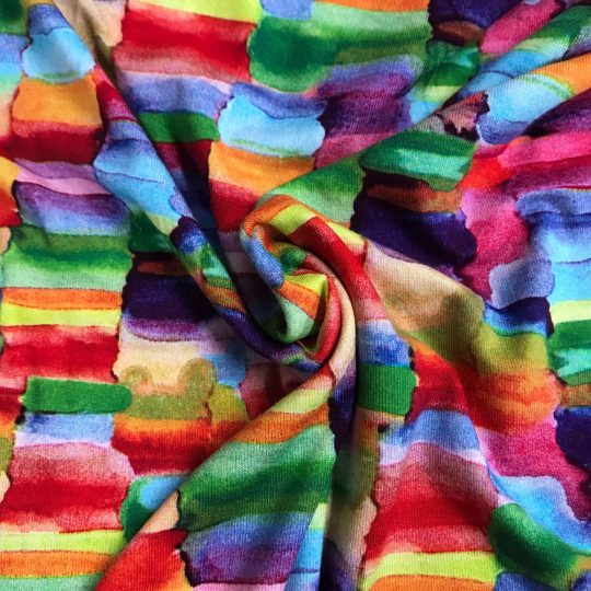 Tissu Jersey Imprime Geometrique Rectangle