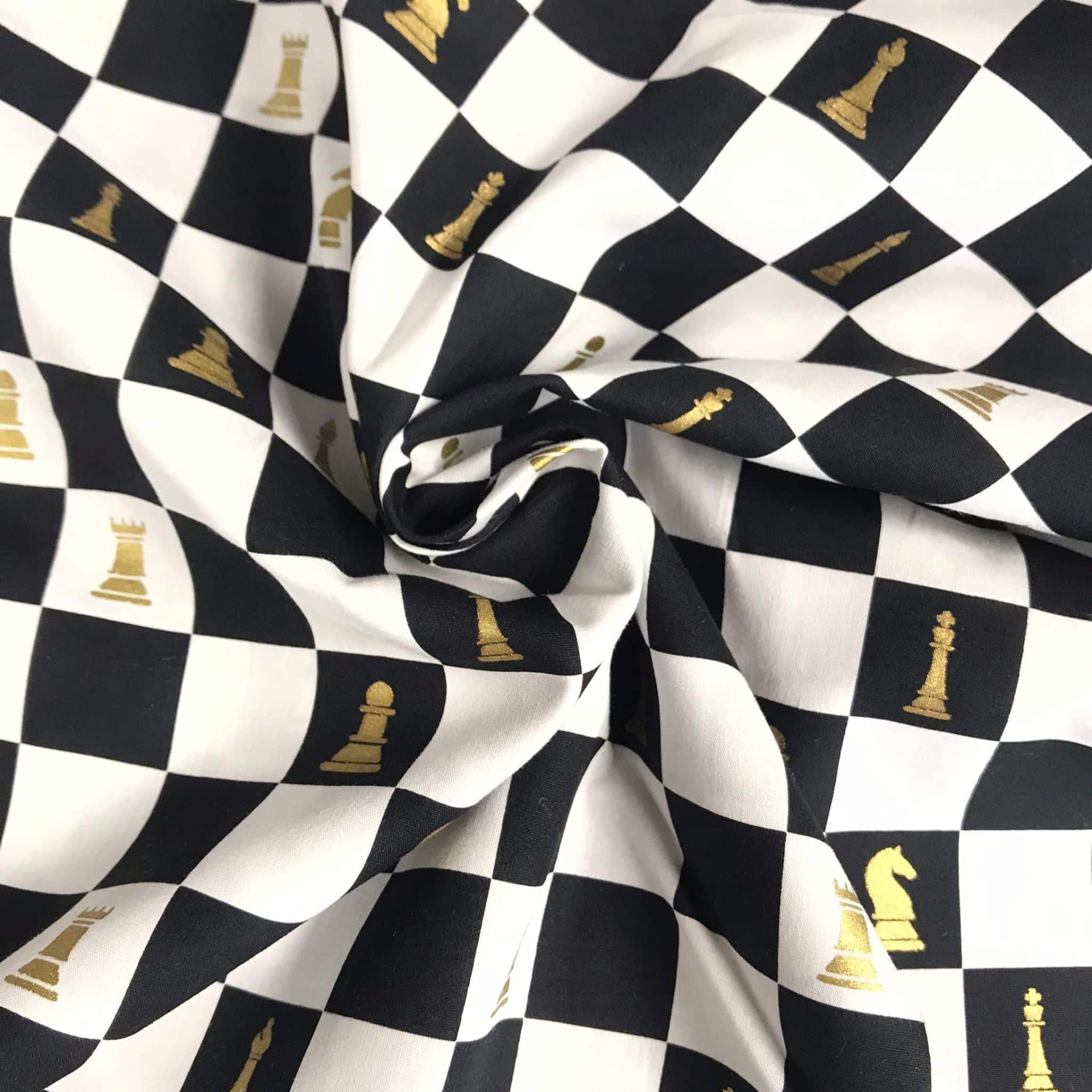 Tissu Coton Imprime Echec
