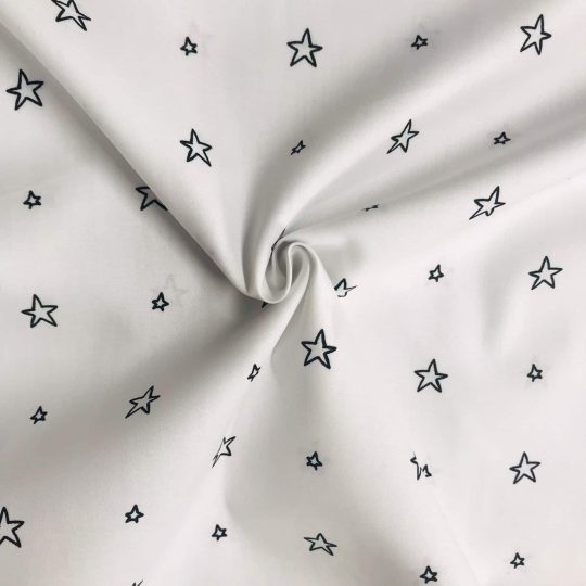 Popeline Coton Imprime Etoiles