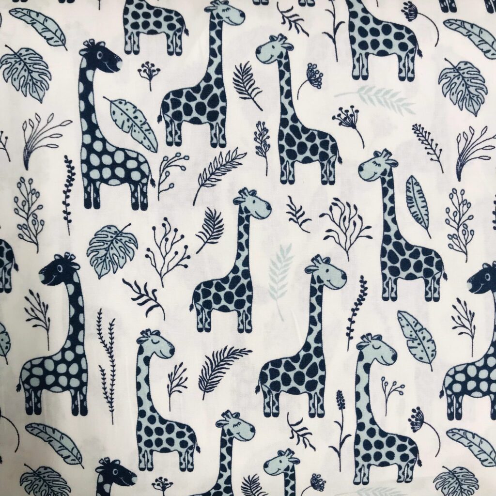 Popeline Coton Imprime Girafes / Feuilles — vue 5