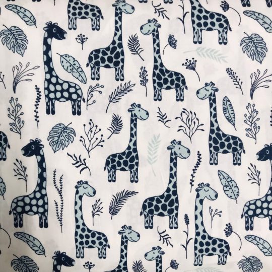 Popeline Coton Imprime Girafes / Feuilles — vue 5