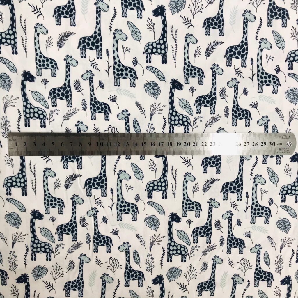 Popeline Coton Imprime Girafes / Feuilles — vue 4