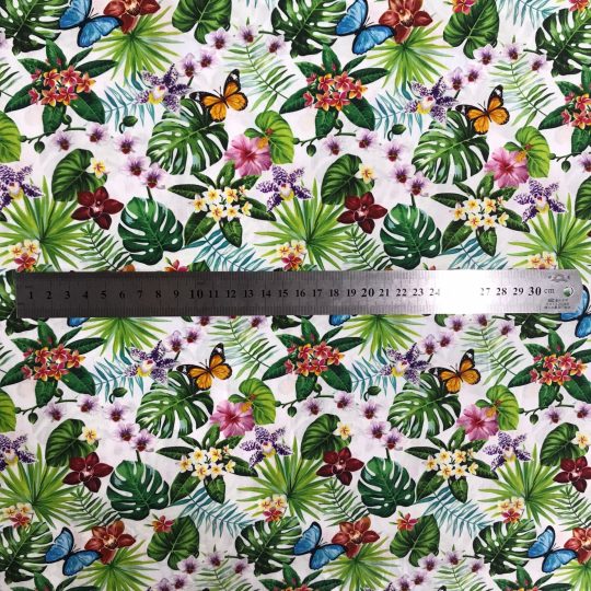 Popeline Coton Imprime Papillons — vue 5