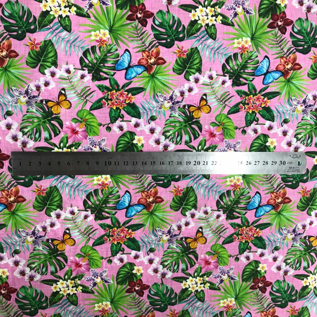 Popeline Coton Imprime Papillons — vue 2