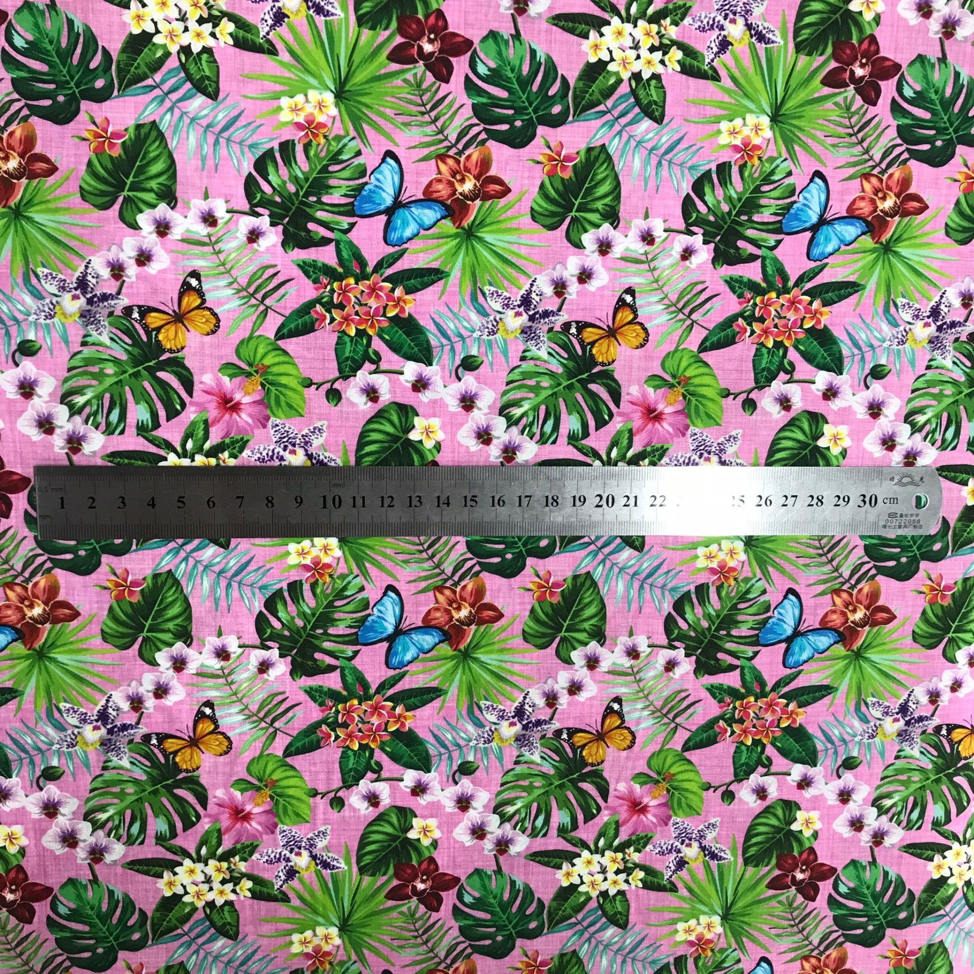 Popeline Coton Imprime Papillons — vue 2