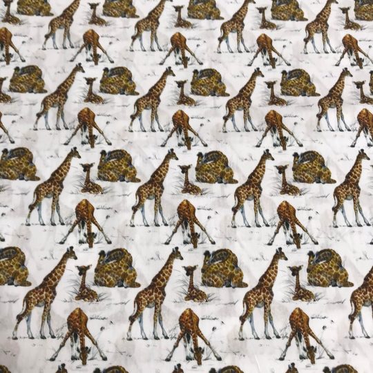 Coton Imprime Girafes