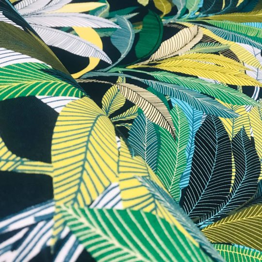 Tissu Imprime Motif Feuilles