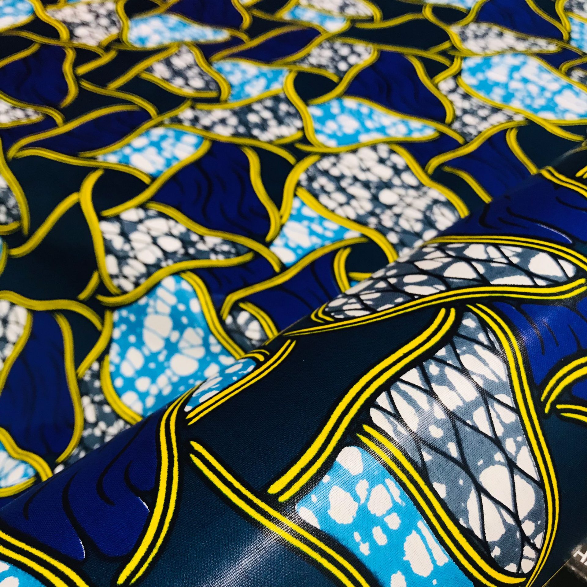 Tissu Africain Motif Geometrique Abstrait