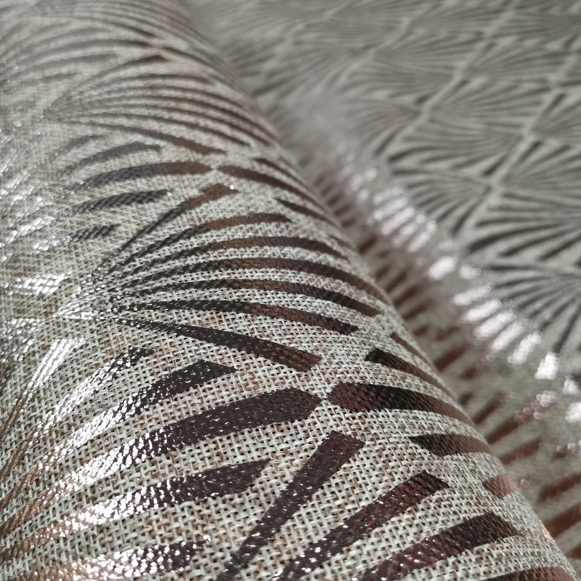 Toile De Jute Impression Métal – Losange Abstrait
