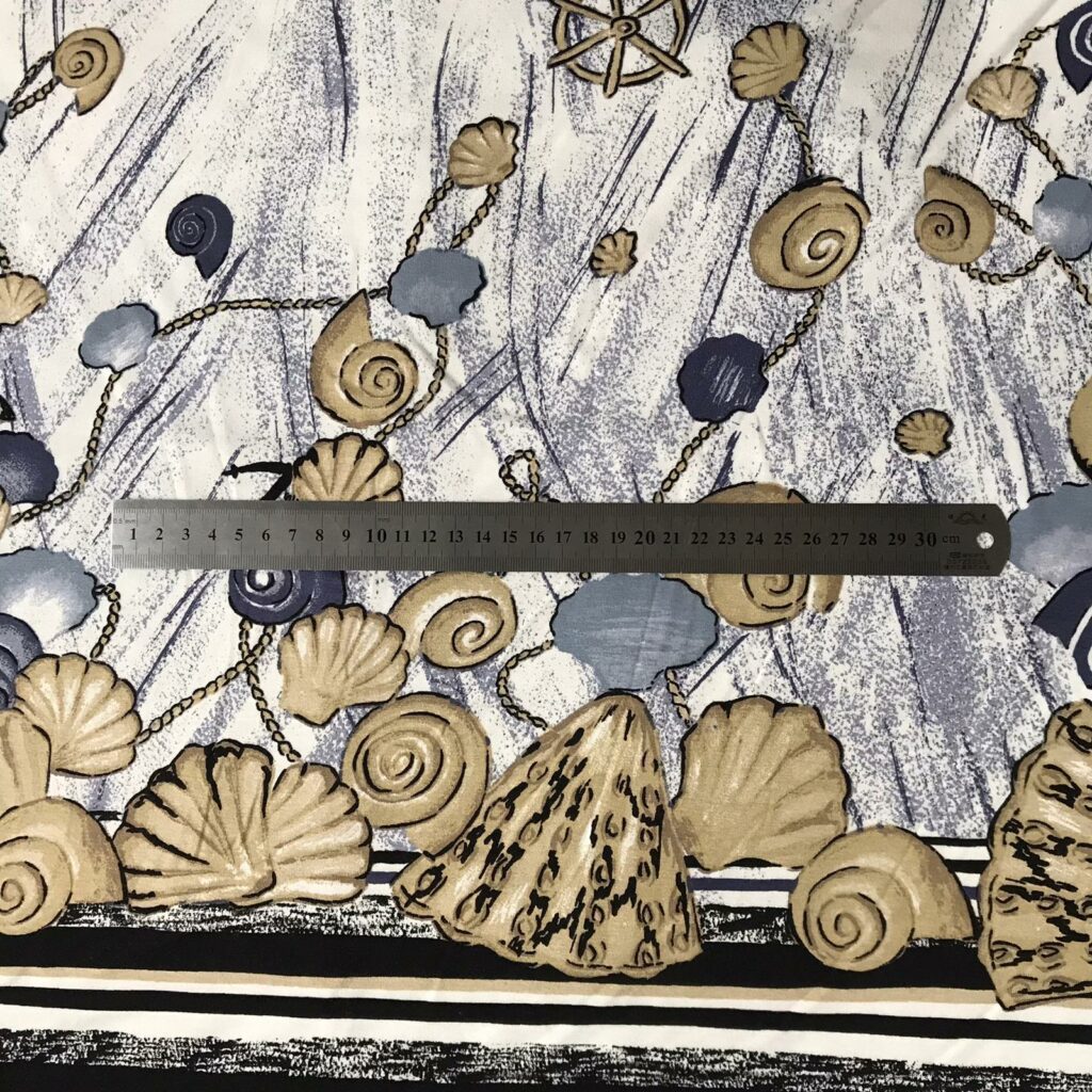 Panneau Tissu Jersey Motif Coquillages — vue 3