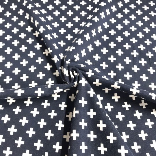 Jersey Coton Motif Croix — vue 6