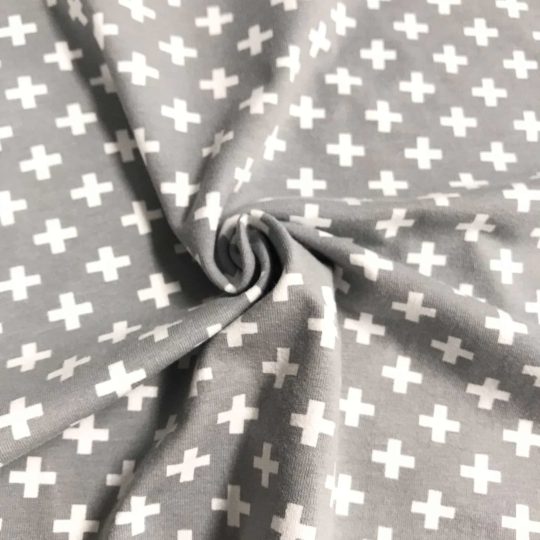 Jersey Coton Motif Croix