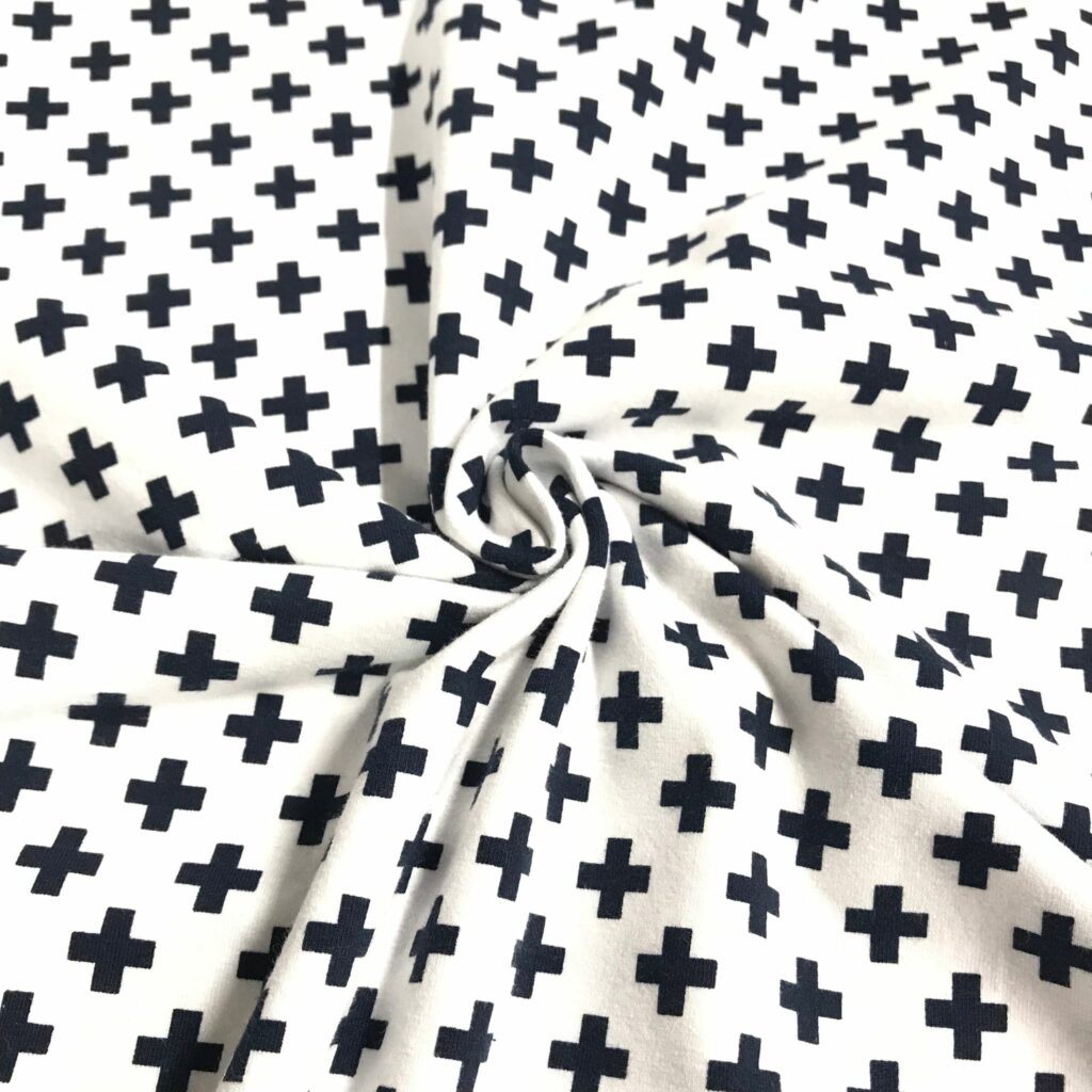 Jersey Coton Motif Croix — vue 4