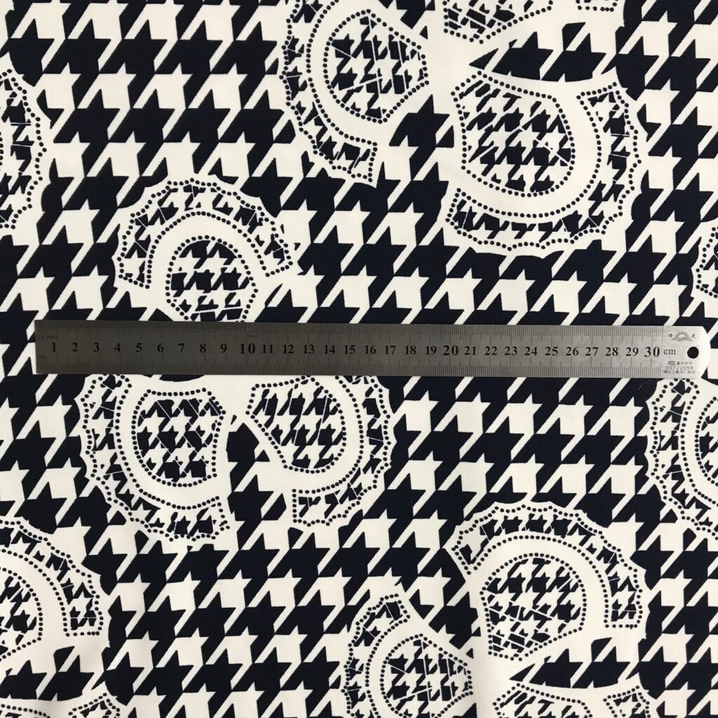 Tissu Jersey Motif Pied De Coq — vue 3