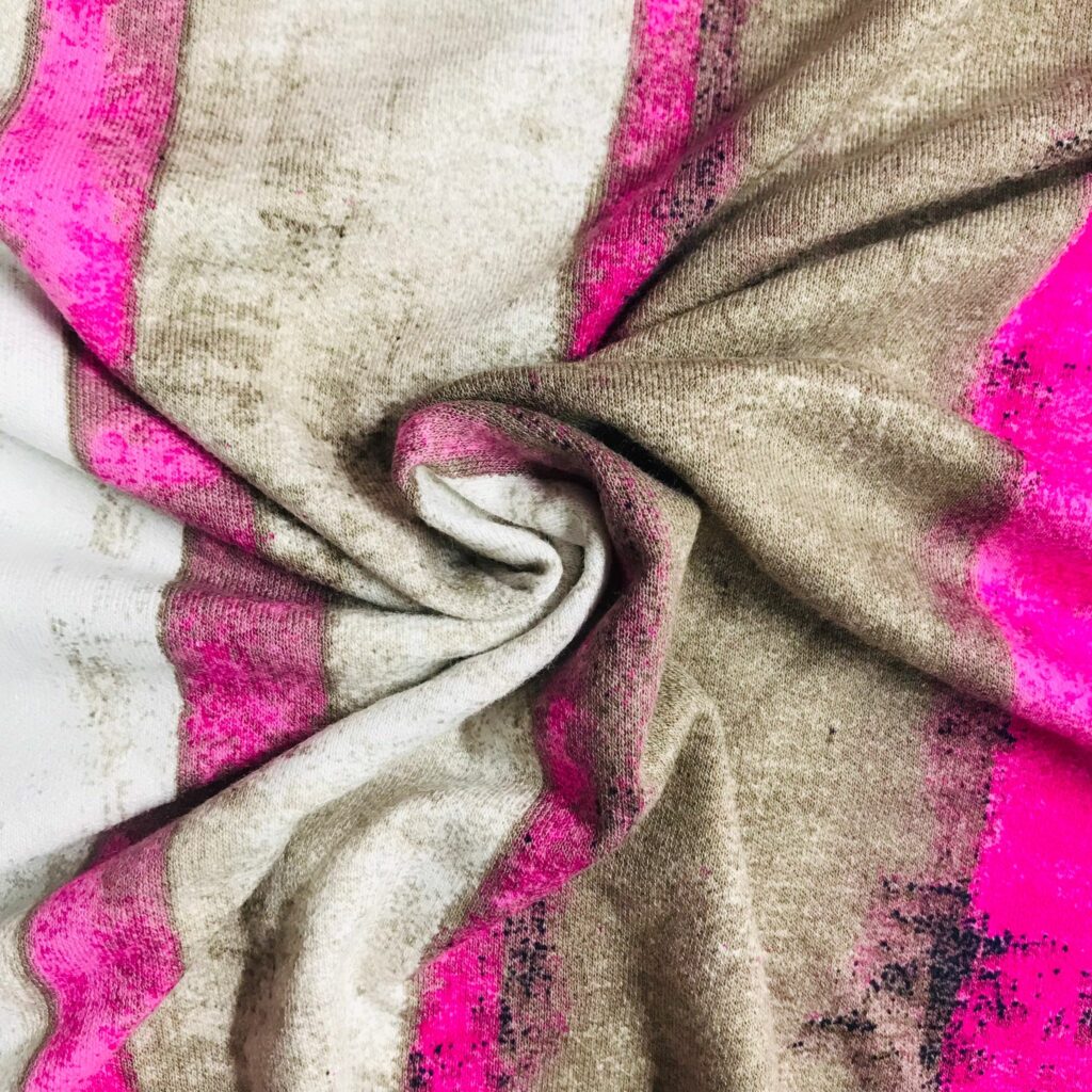 Tissu Jersey Imprime Rayure