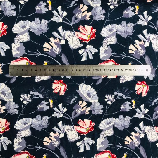 Tissu Jersey Imprime Fleurs — vue 3