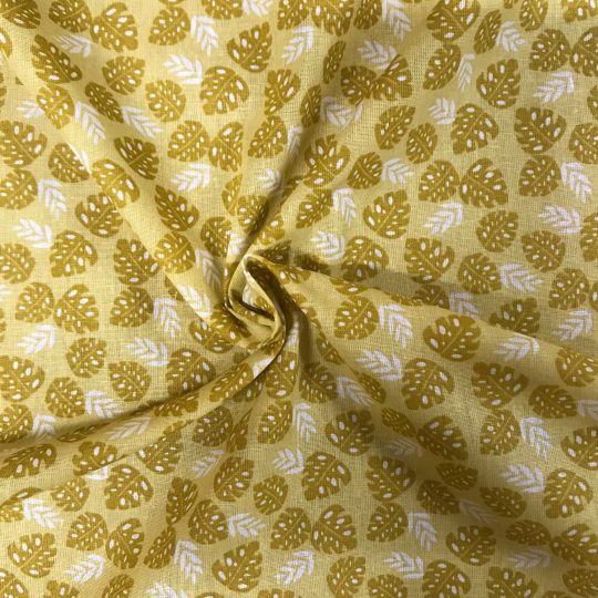 Tissu Coton Imprime Feuilles