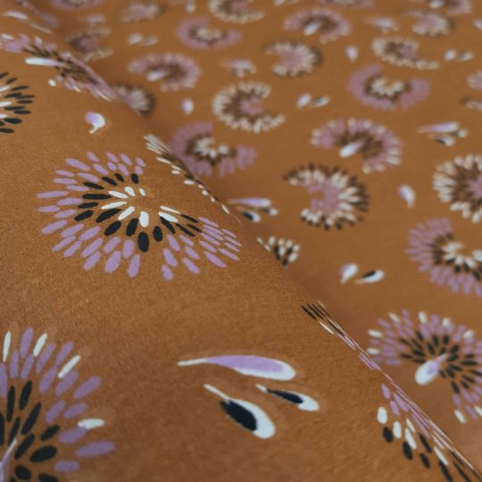 Coton Motif Abstrait Pissenlit