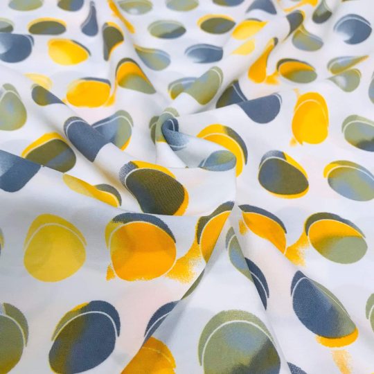 Tissu Imprime Ronds Croissants