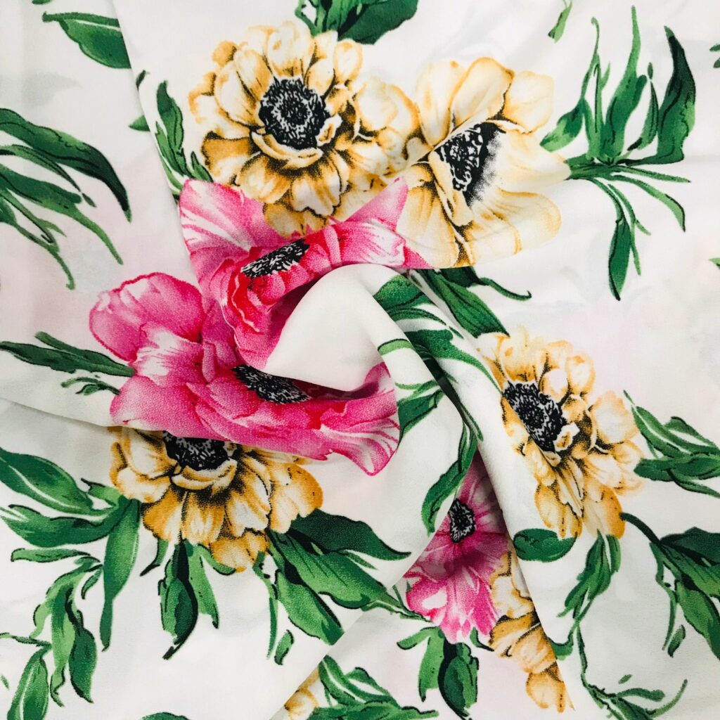 Tissu Imprime Floral Numerique