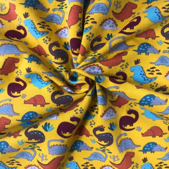 Jersey Molletonné Motif Dinosaure