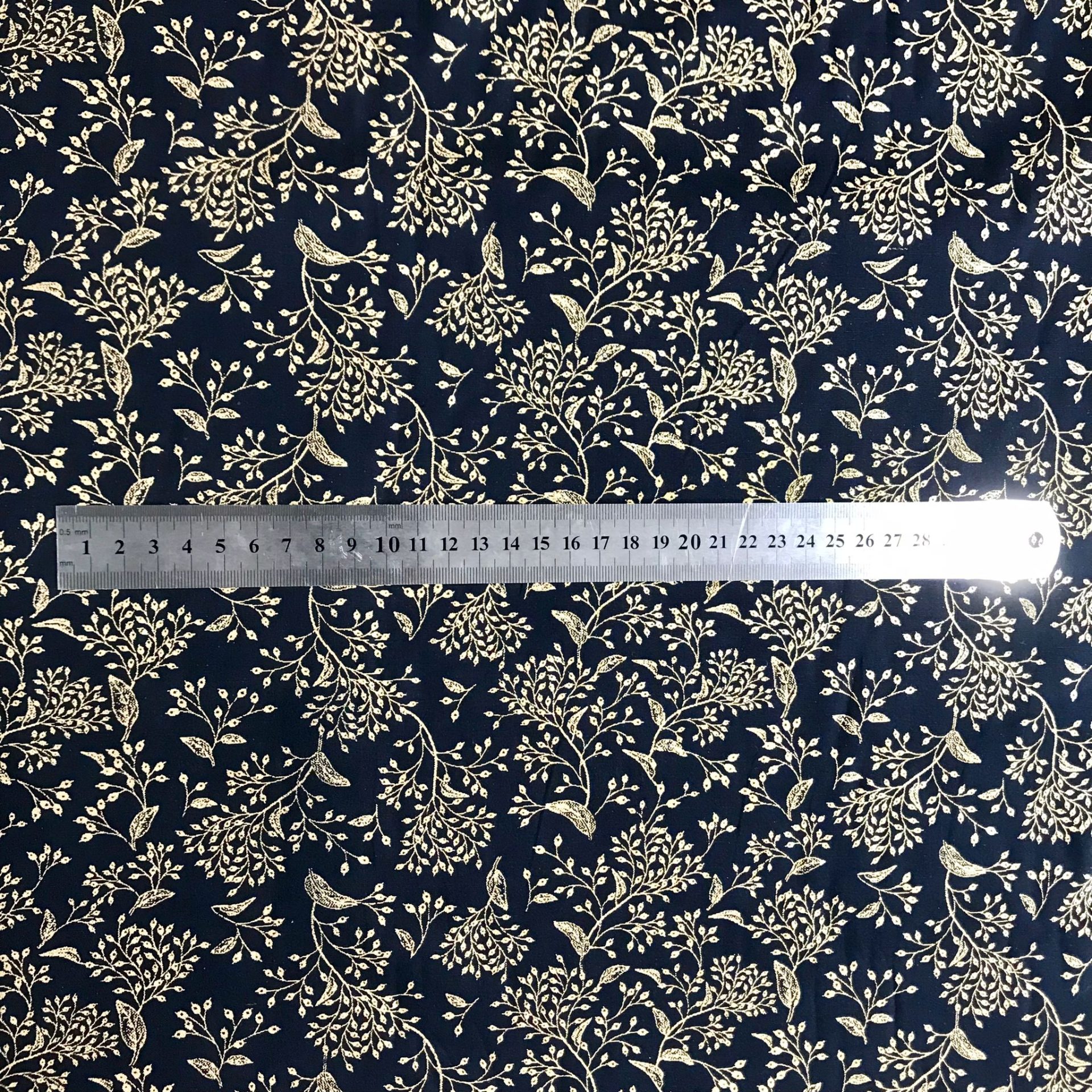 Popeline Coton Motif Feuillage — vue 3